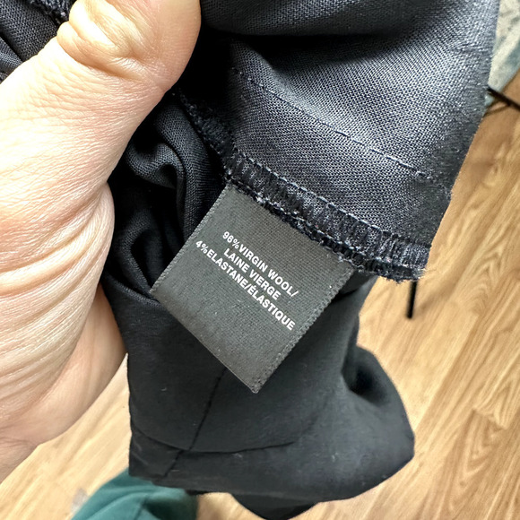 Lafayette 148 Womens Black Virgin Wool Trouser Pants Straight Work Size 10 - Picture 9 of 9